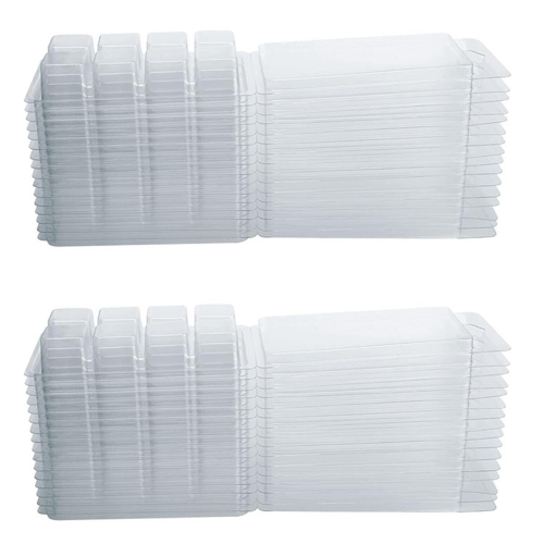 Wax Melt Containers-8 Cavity Clear -25 Packs Cubes Clamshells