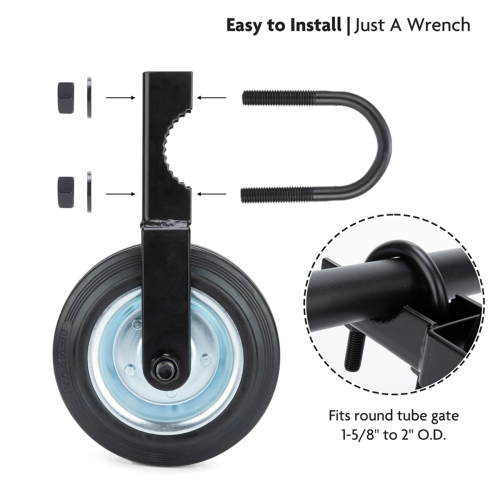 6 In Gate Wheel Gate Caster Kit Gate Helper Wheel Gate Support Wheel 1