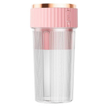 Portable Blender - Juicer for Milkshake - Usb Rechargeable Fruit Juicer with 6 Blades - Suitable for Sports, Travel And Outdoor Use, Pink