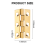 4 Pieces of Solid Brass Hip Hinge 5.1 cm Suitable for Cabinet Doors 1