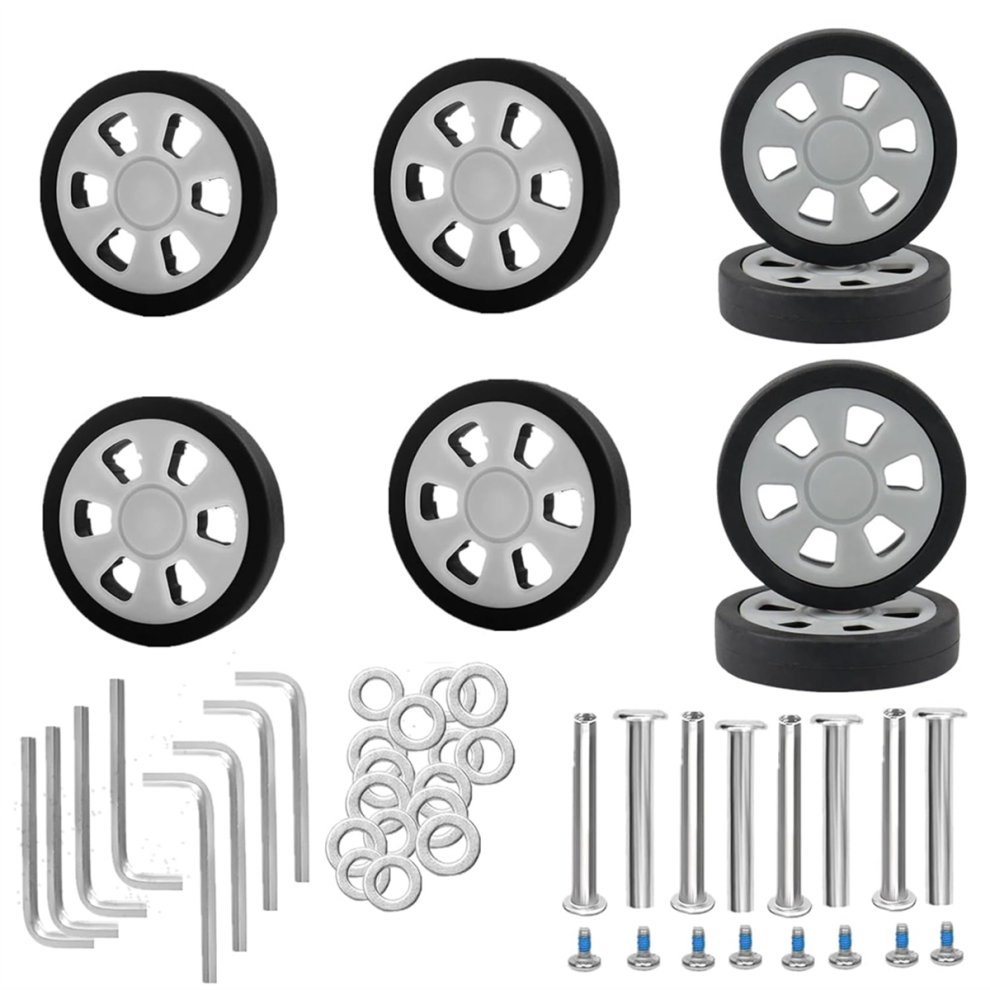 8pcs Suitcase Wheels Replacement Rubber Mute Caster Replacement B-image-OPC-PJ98BRF-NEW