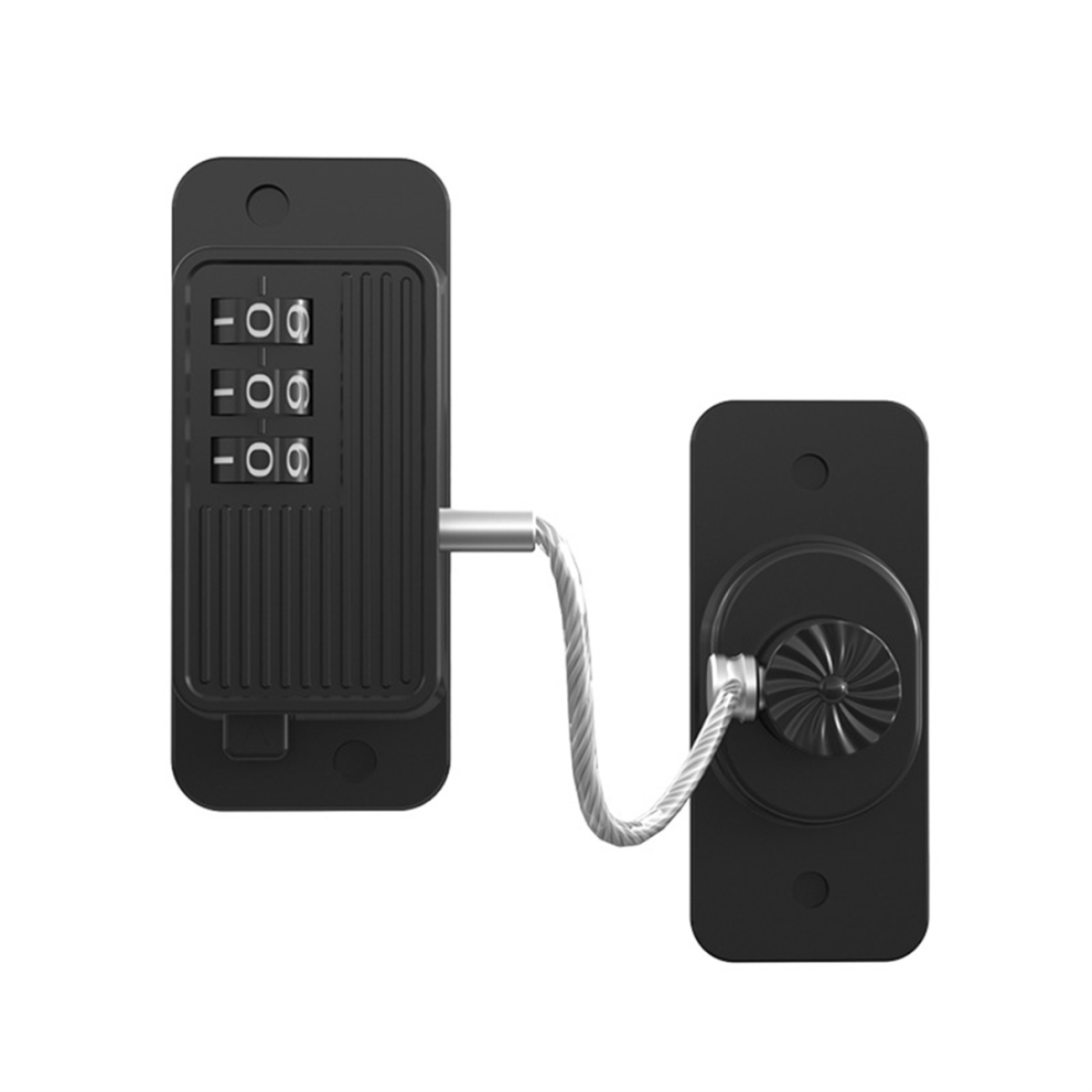 Fridge Lock, Refrigerator Lock, Keyless One-Click Access, Black