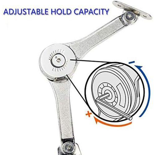 Heavy Duty Hinge Lid Support Hinge for Cabinet Kitchen Wardrobe 2 PCS 1