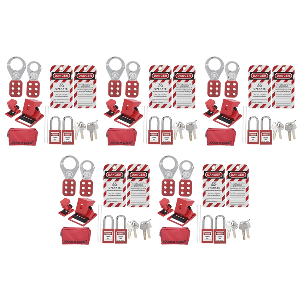 9 Pcs Lockout Tagout Locks Tags Set- Lockout Locks Keyed Padlocks 4711191771759