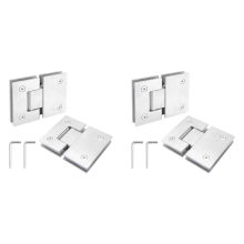 2 Pack 180 Degree Frameless Glass Shower Door Hinges