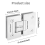 2 Pack 180 Degree Frameless Glass Shower Door Hinges 4