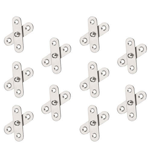 10PCS Shed Door Hinges Kitchen Cabinet Hidden 360 Degree Rotation 1
