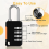 2PCS 4 Digit Number Combination Pad Lock Luggage Security Coded Lock 2