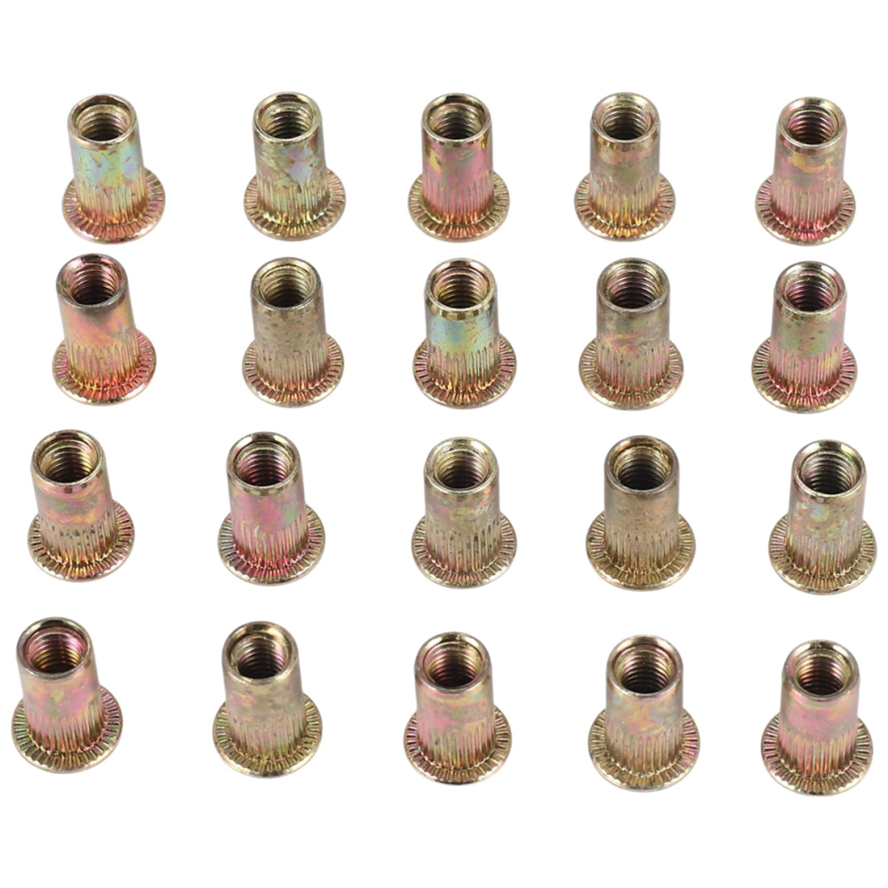 20Pcs Flat Head Metric Steel M5 Blind Insert Rivet Nut 4711191715289