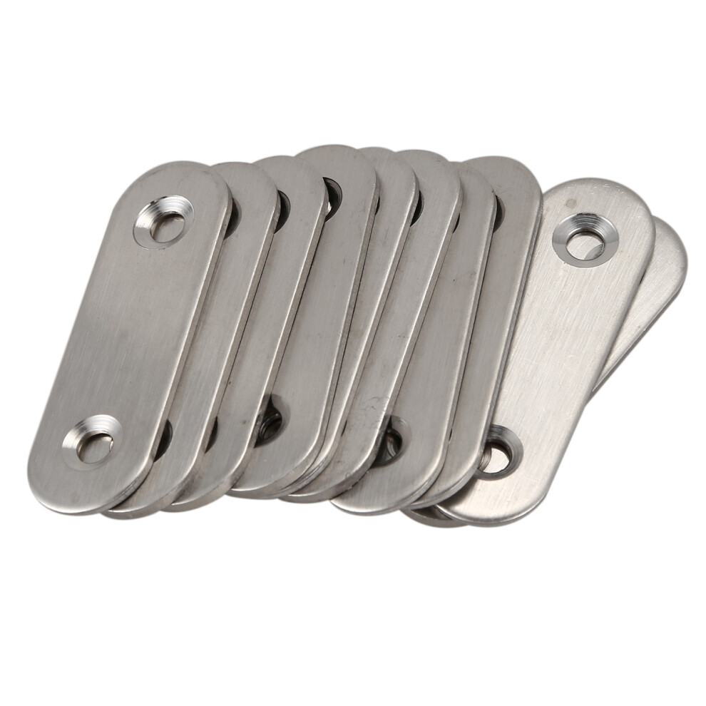 50Mmx16mm Straight Repair Joining Mending Flat Plate Bracket 10Pcs 4711191774224