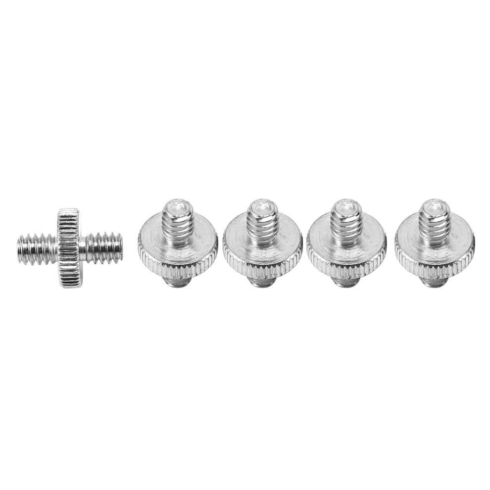 5 Pieces 1/4 Inch Male To 1/4 Inch Male Metal Threaded Screw Adapter 4711191717672
