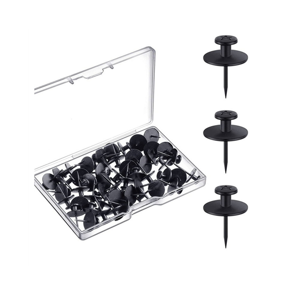 30 Pieces Double Headed Picture Hangers Nails Small Head Thumb Tacks 4711191716484