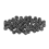 M2 Zinc Plated Nylock Nylon Insert Hex Lock Nuts Black 50pcs 7