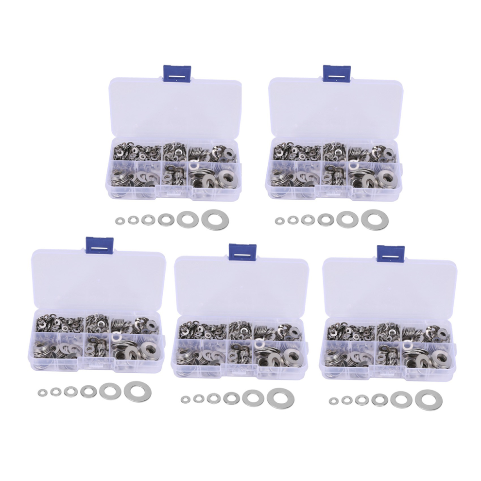 660 Pcs/Set M3 M5 M6 M8 M10 Washer Spacers Stainless Steel Kit