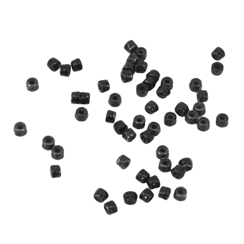 M2 Zinc Plated Nylock Nylon Insert Hex Lock Nuts Black 50pcs 1