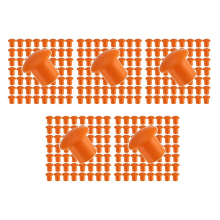 80 Pcs Rebar Caps, Orange Rebar Covers Caps for Rebar Stake, 10M -25M