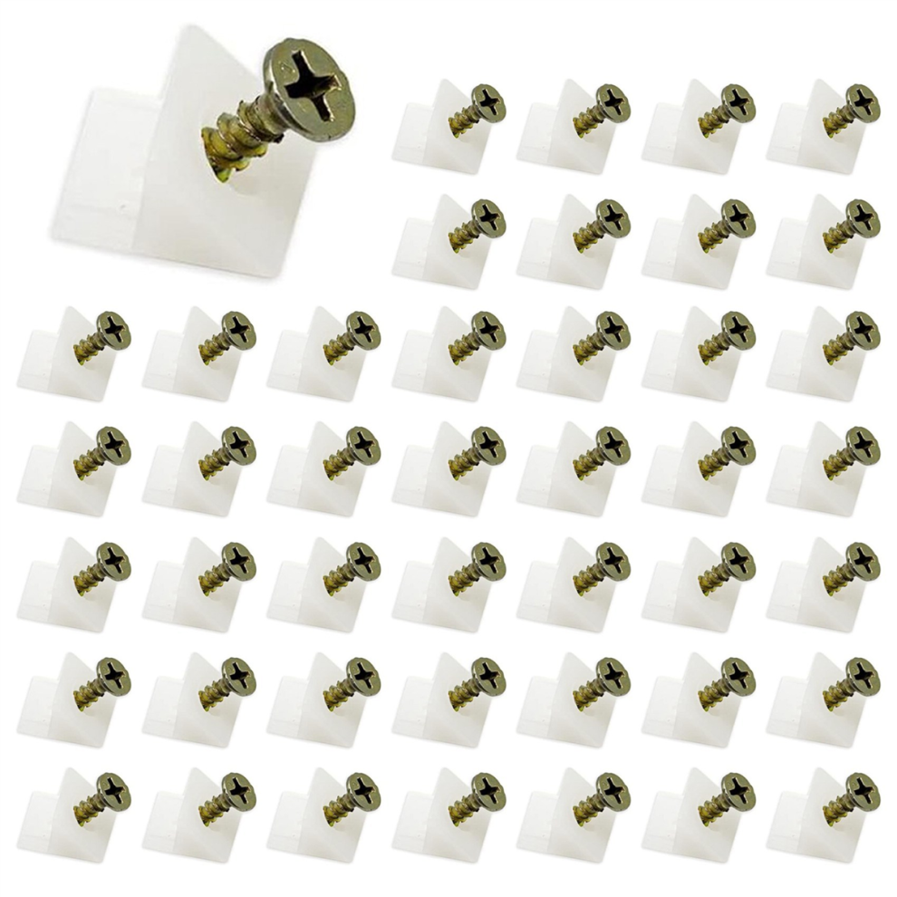 50 Pcs Drawer Supports, With Screws For Furniture 4711191774217