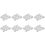 Furniture Cabinet Fastener Corner Braces Angle Brackets White 10pcs 1