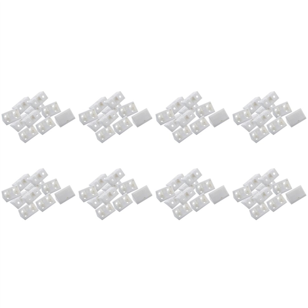Furniture Cabinet Fastener Corner Braces Angle Brackets White 10Pcs 4711191774330