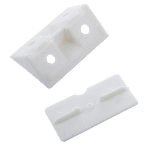 Furniture Cabinet Fastener Corner Braces Angle Brackets White 10pcs 1