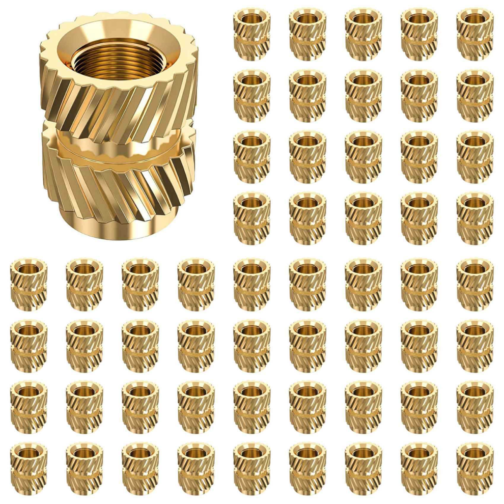 120Pcs M3x5.7-Od4.6 Thread Knurled Brass Embedment Nut For 3D Printer 4711191715227
