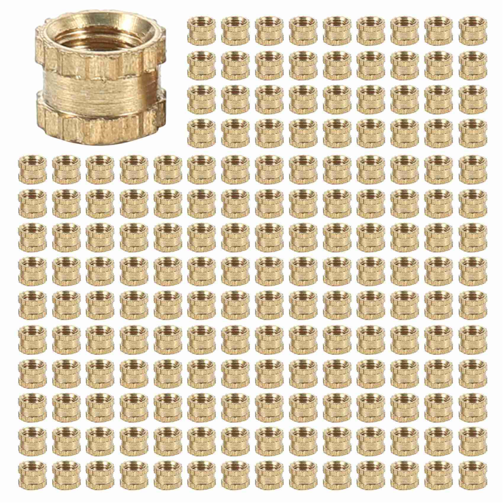 M3 X 3Mm Thread Brass Knurled Threaded Insert Embedment Nuts 100Pcs 4711191715654