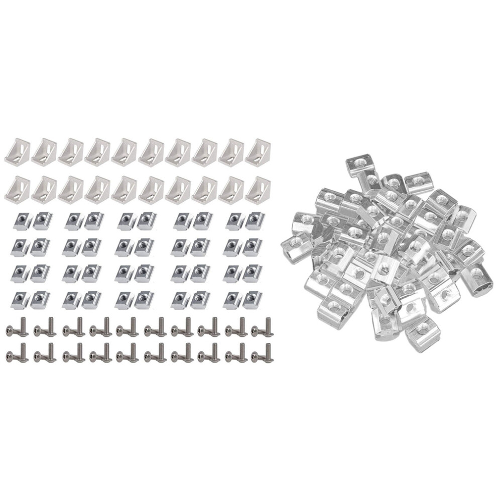 50pcs M5 T Sliding Nut Carbon Steel for 2020 Aluminum Profile