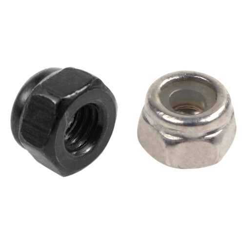 50pcs M2 Zinc Plated Self-Locking Nylon Insert Hex Lock Nuts