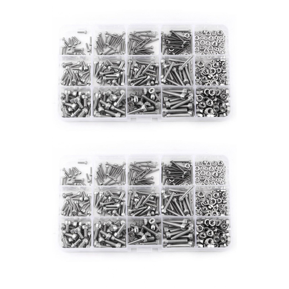 480Pcs M2 M3 Hex Socket Screws Set Nuts Repair Tool 4711191716712