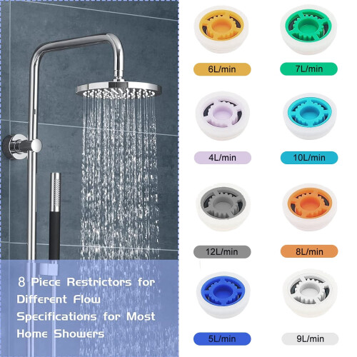Set of 11 Shower Shower Flow Restrictor, Water Saving Insert 2