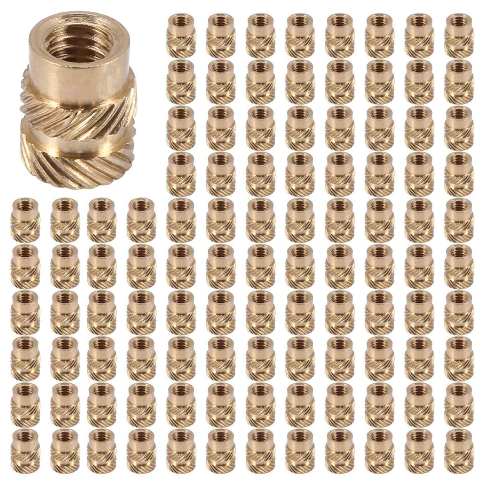 100Pcs Thread Knurled Brass Threaded Embedment Nut For 3D Printer 4711191715203