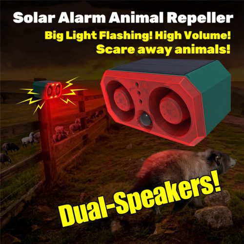 Super Loud Volume Solar Alarm 2 Speakers Recording Motion Detection 2