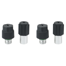 2Pcs AC Charging Port Service Hi/Low Ball Valves With Black Caps