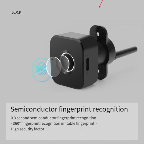 Smart Fingerprint Cabinet Lock-Keyless Black Biometric Lock 2
