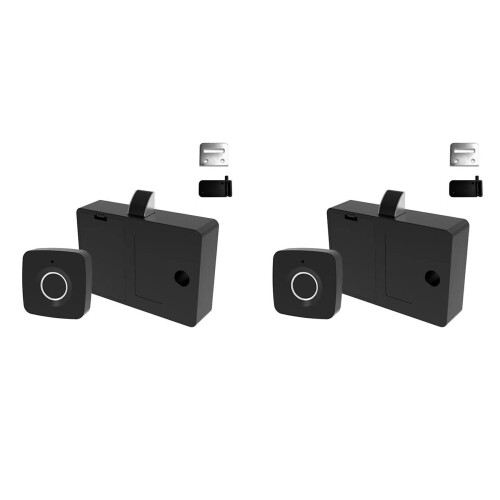 Biometric Fingerprint Lock Black Keyless Cabinet Lock