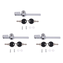 Display Case Lock Sliding Glass Door Ratchet Lock with 2 Keys