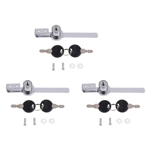 Display Case Lock Sliding Glass Door Ratchet Lock with 2 Keys