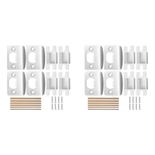 4 Pack Door Latch Strike Plate- Door Lock Strike Plate Repair Kits