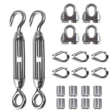 20Pcs Heavy Duty Wire Rope Tension Kits 1/8 Inch Wire Rope Cable Clip