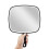 Hand Mirror, Extra Large Black Handheld Mirror with Handle, 9 Wide X 12.4 Inches Long 1