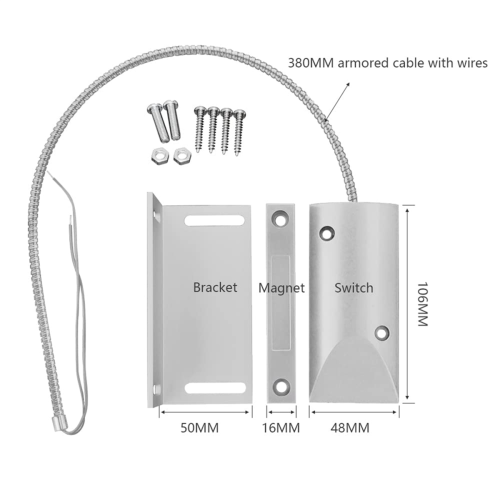 Magnetic Switch Alarm Sensor Overhead Garage Door Contacts L Bracket 1