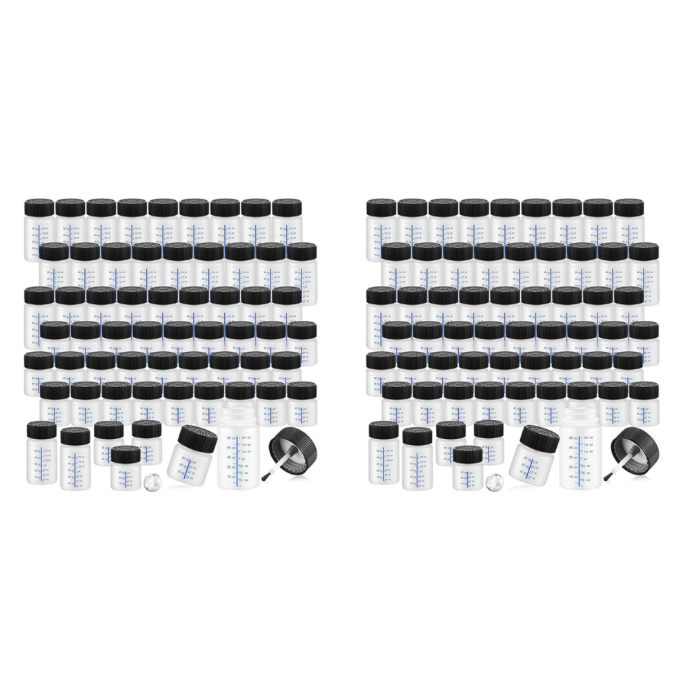 60 Pcs Touch Up Paint Bottles With Applicator Brush And Lids 4711191785138