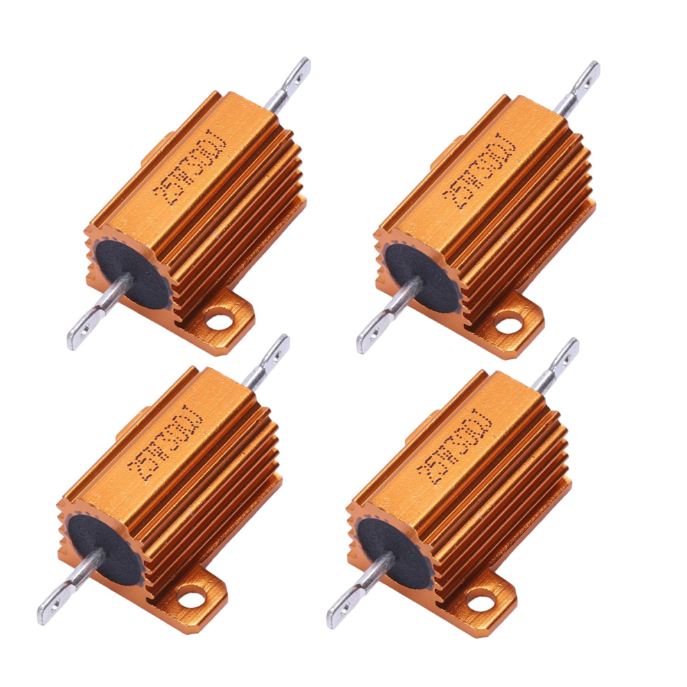 2 Pcs Aluminum Clad Wire Wound Resistors 25W 30 Ohm 5% 4711191787330