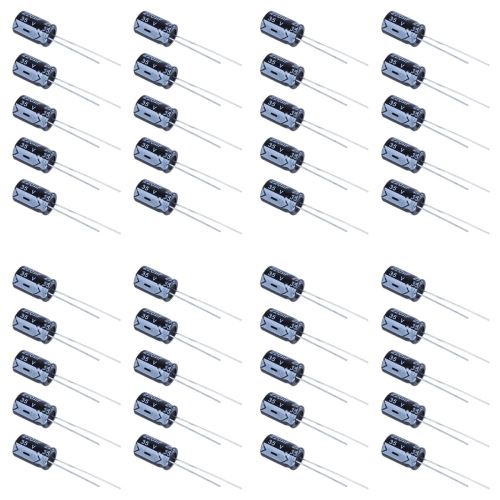 10 x 220uF 35V 105C Radial Electrolytic Capacitor 8x12mm