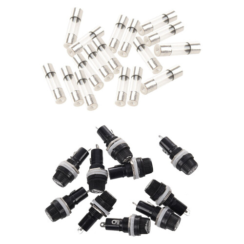 10 Pcs Electrical Panel Mounted 5 X 20Mm Fuse Holder