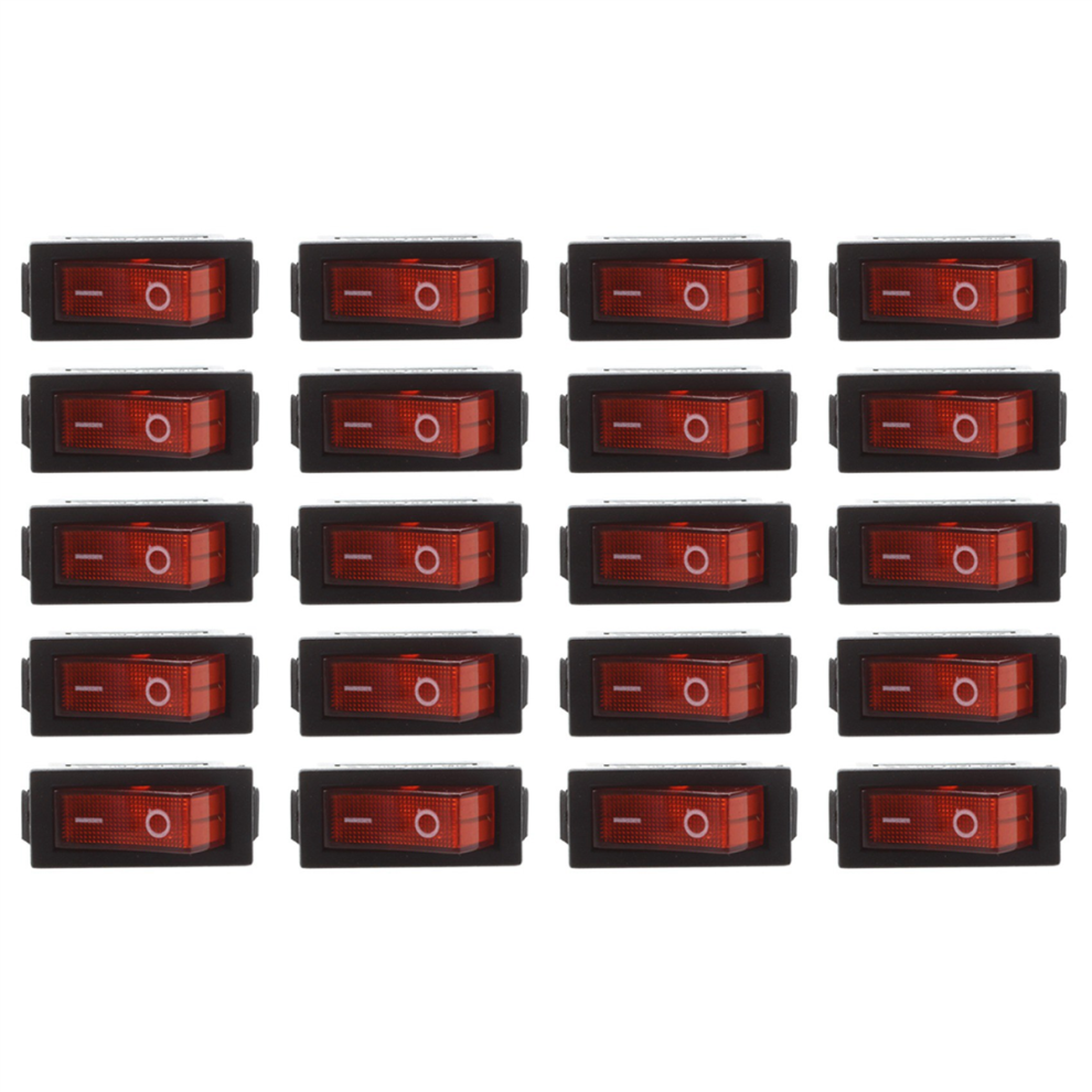Ac 16A/250V 20A/125V Illuminated Spst Boat Rocker Switch X 5 Pcs 4711191791412