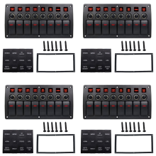 Boat Car Marine Rocker Switch Panel 8 Gang 3PIN & Circuit Breaker