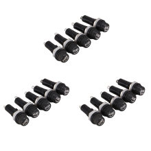 5 Pcs AC 125V 15A 6 x 30mm Panel Mount Fuse Holder