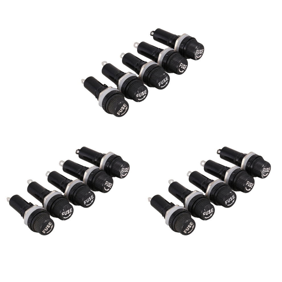 5 Pcs Ac 125V 15A 6 X 30Mm Panel Mount Fuse Holder 4711191790873