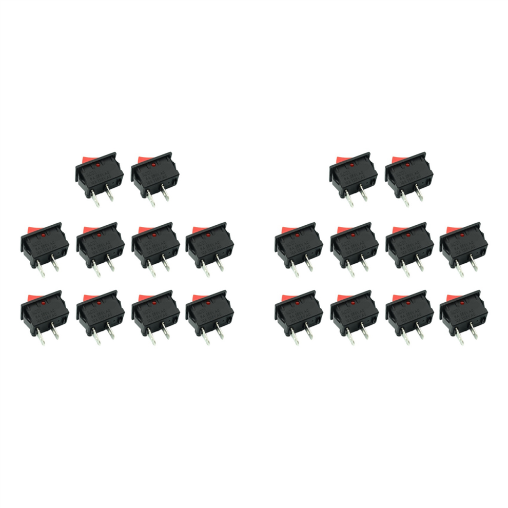10Pcs On-Off Kcd11 2Pin 2P Car Rocker Switch Black 4711191789624